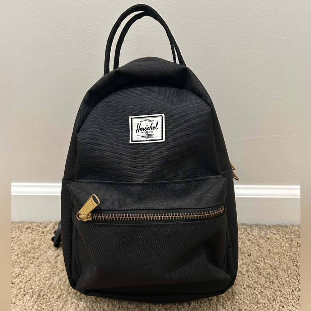 Herschel Supply Company Black Backpack with Gold Accents